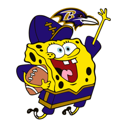 Baltimore Ravens Football Spongebob SVG