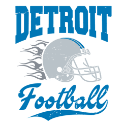 Retro Nfl Detroit Football Helmet SVG