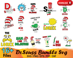 16 Hats Off To Dr Seuss Bundle SVG