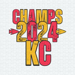Kc Champs 2024 Chiefs Football SVG