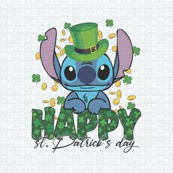Stitch Happy St Patricks Day PNG