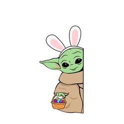 Baby Yoda Bunny Easter Day Star Wars - Happy Easter Day SVG