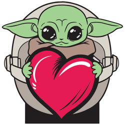 Baby Yoda Heart Valentine Star Wars Valentine Gifts Holiday SVG