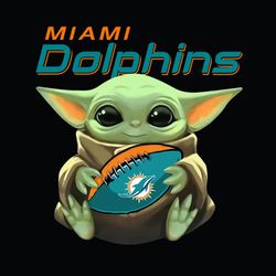 Baby Yoda Loves The Miami Dolphins Star Wars Nfl PNG
