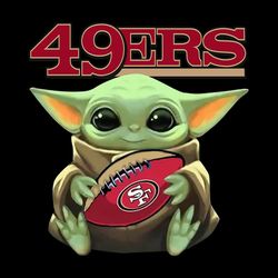 Baby Yoda Loves The San Francisco 49ers Star Wars Nfl PNG