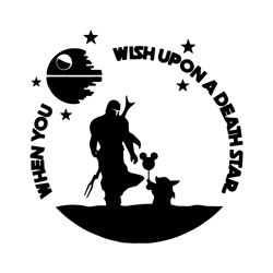 The Mandalorian Baby Yoda Death Star Wars Mickey SVG