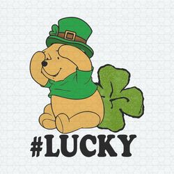 Lucky Winnie The Pooh St Patrikc's Day PNG