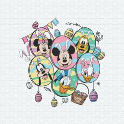 Mickey Friends With Bunny Ears Easter Eggs SVG
