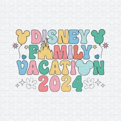 Retro Disney Family Vacation 2024 Castle SVG