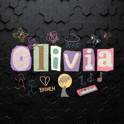 Retro Olivia Broken Doodles Music PNG