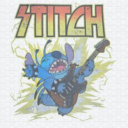 Funny Disney Stitch Rock N Roll PNG