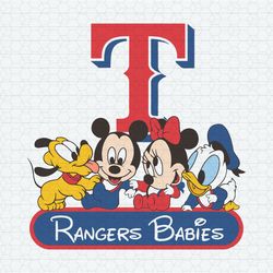 Disney Texas Rangers Babies Mlb SVG