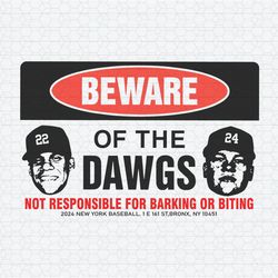 Beware Of The Dawgs Yankees Baseball SVG