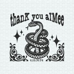 Thank You Aimee Tortured Poets Snake SVG
