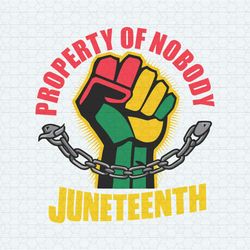 Property Of Nobody Juneteenth African American SVG