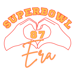 Super Bowl Era Kelce 87 Heart Hands SVG
