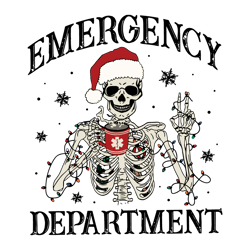 Emergency Department Skeleton Christmas SVG