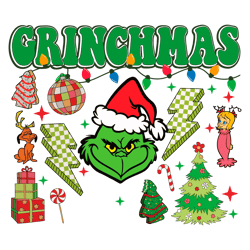 Grinchmas Grinch Face Christmas Ornament SVG