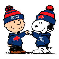 Charlie Brown And Snoopy Buffalo Football Go Bills SVG