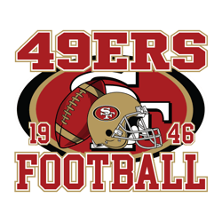 Vintage 49ers Football Helmet SVG Digital Download
