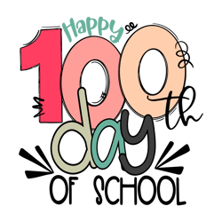 Happy 100th Day Of School Back To School SVG