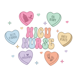Oh Baby Nicu Nurse Valentines SVG