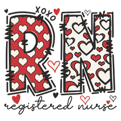 Rn Registered Nurse Xoxo Valentine SVG