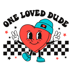 One Loved Dude Heart Valentine SVG