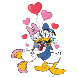 Disney Donald And Daisy Valentines Day SVG