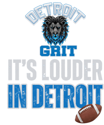 Its Louder In Detroit Football PNG