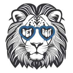 Detroit Lions Football Glasses SVG