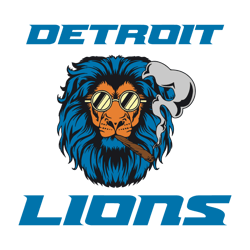 Detroit Lions Smoking Football Team SVG
