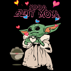 Baby Yoda Best Mom - Happy Mother's Day SVG