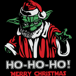Yoda Santa Merry Christmas Ho Ho Ho Christmas Gift Yoda Funny Christmas Quotes SVG