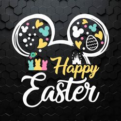 Happy Easter Disney Castle Mickey Ear SVG