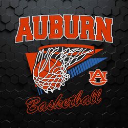 Retro Auburn Basketball NCAA Team SVG