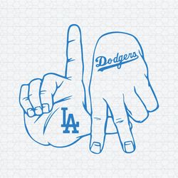 Retro Dodger Hands Los Angeles Baseball SVG