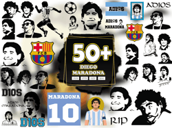 50 Files Diego Maradona Bundle Svg