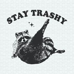 Stay Trashy Funny Raccoon SVG