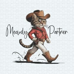 Meowdy Partner Western Cowboy Cat PNG