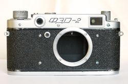 FED 2 type B grey body USSR rangefinder film camera 35 mm M39 mount