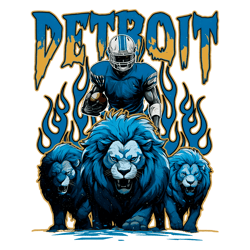 Detroit Football Skeleton Lions PNG