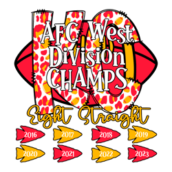 Kc Afc West Division Champs 8 Straight SVG Digital Download