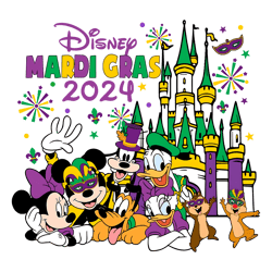 Funny Disney Mardi Gras 2024 PNG