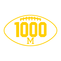 Michigan Football 1000 Wins Logo SVG