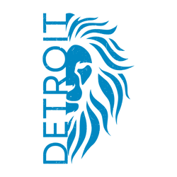 Detroit Lion Head Football SVG