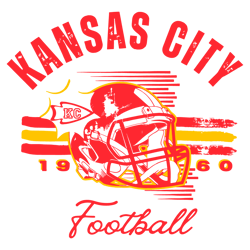 Retro Kansas City Football Helmet 1960 SVG
