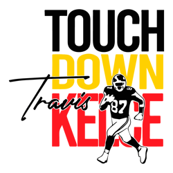 Touchdown Travis Kelce Chiefs Player SVG