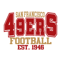 San Francisco 49ers Footba1ll Est 1946 SVG
