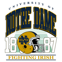Retro Notre Dame Fighting Irish 1887 SVG
